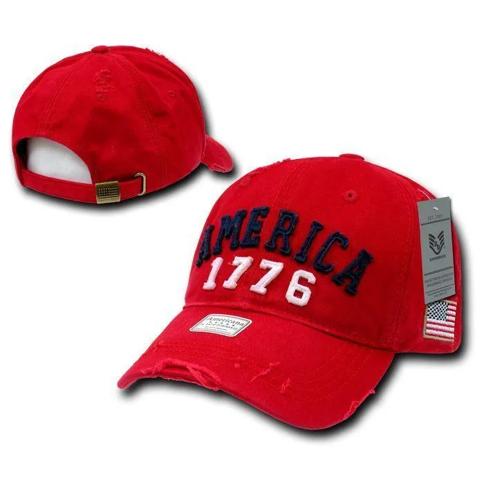 1 Dozen Rapid Dominance USA Flag Vintage America American Distressed Baseball Caps Hats