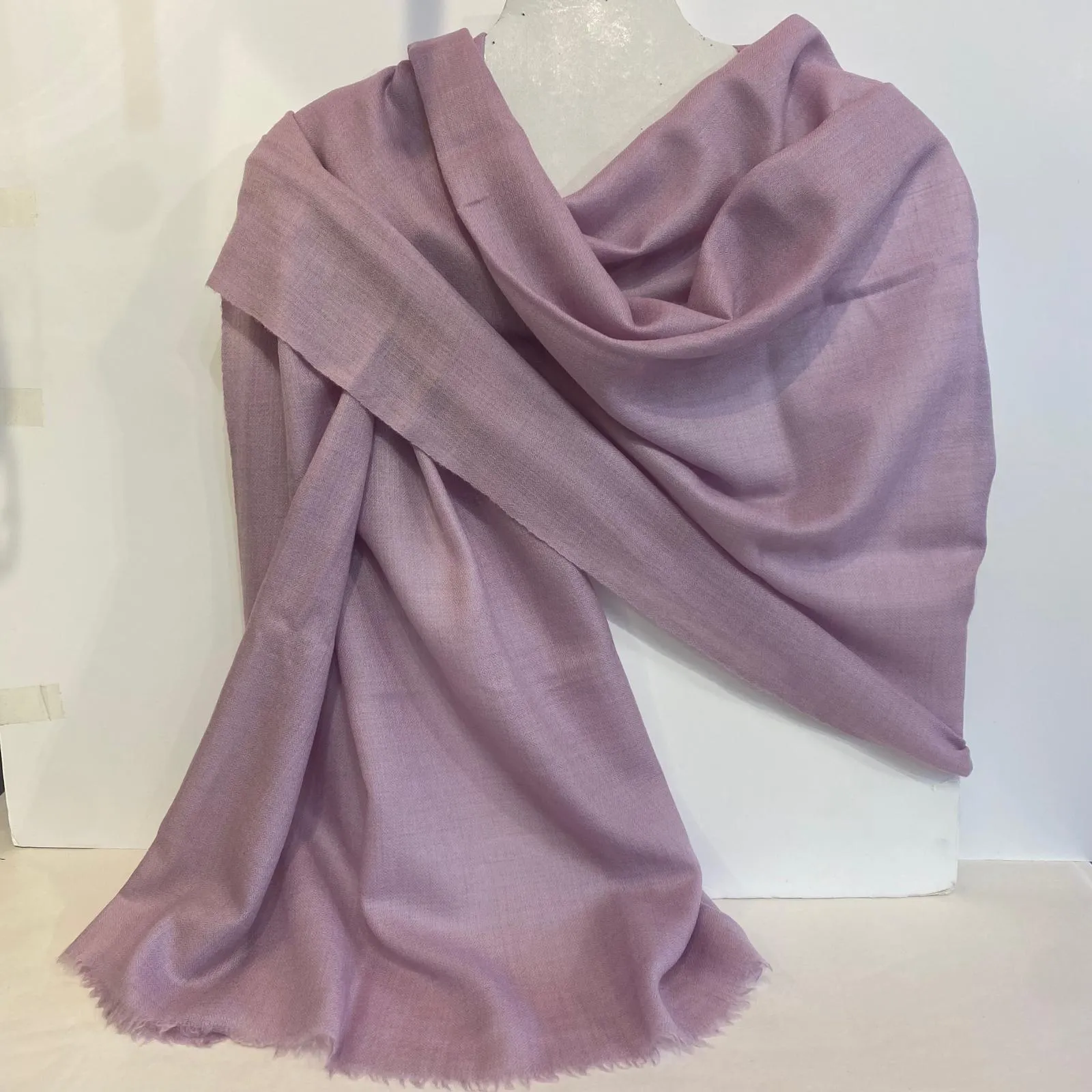 Aaron - 100% Cashmere Scarf - Pale  Lilac