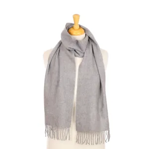 Ash Grey Cashmere Woven Scarf