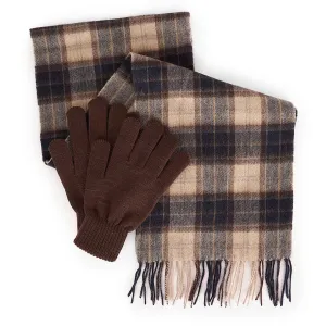 Barbour Tartan Scarf / Gloves Gift Set Autumn Dress