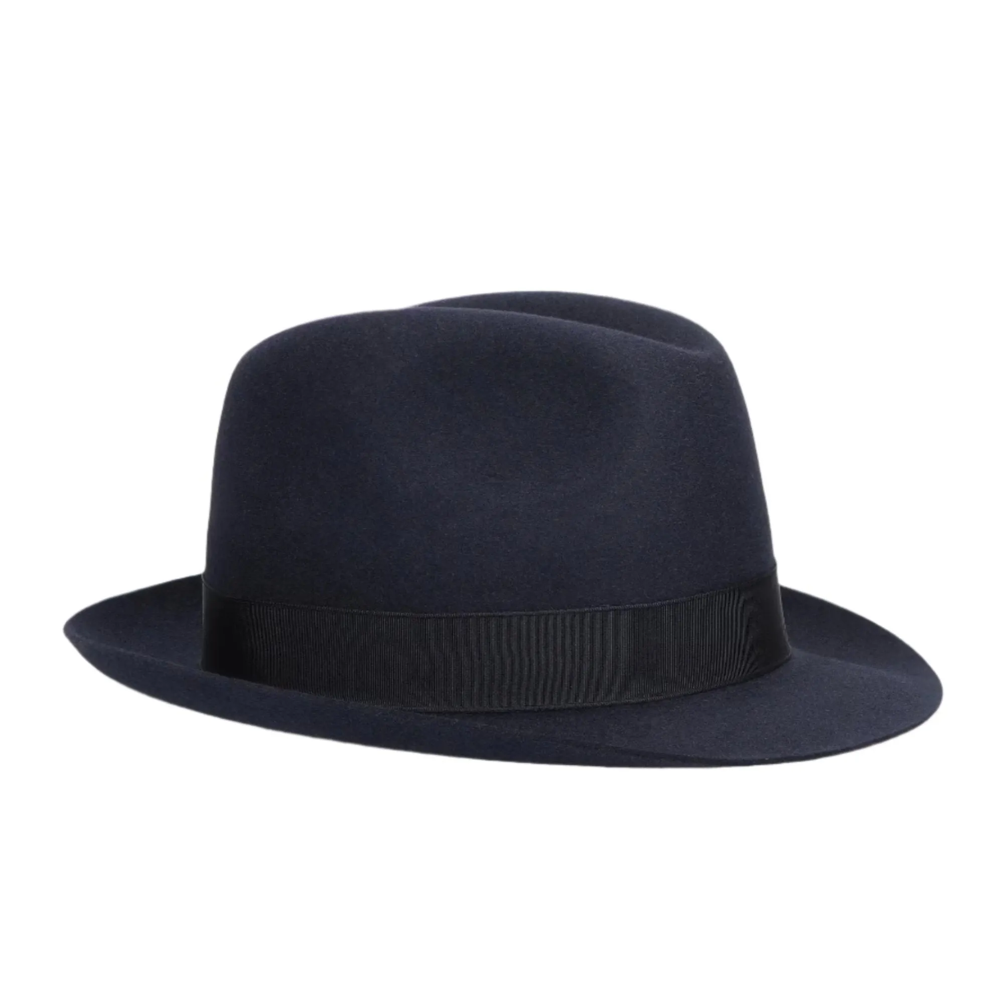 Borsalino Damiano in Blueberry Marengo Felt Fedora Made in Italy