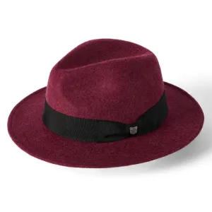 Boston Wool Felt Fedora Hat - Merlot by Failsworth