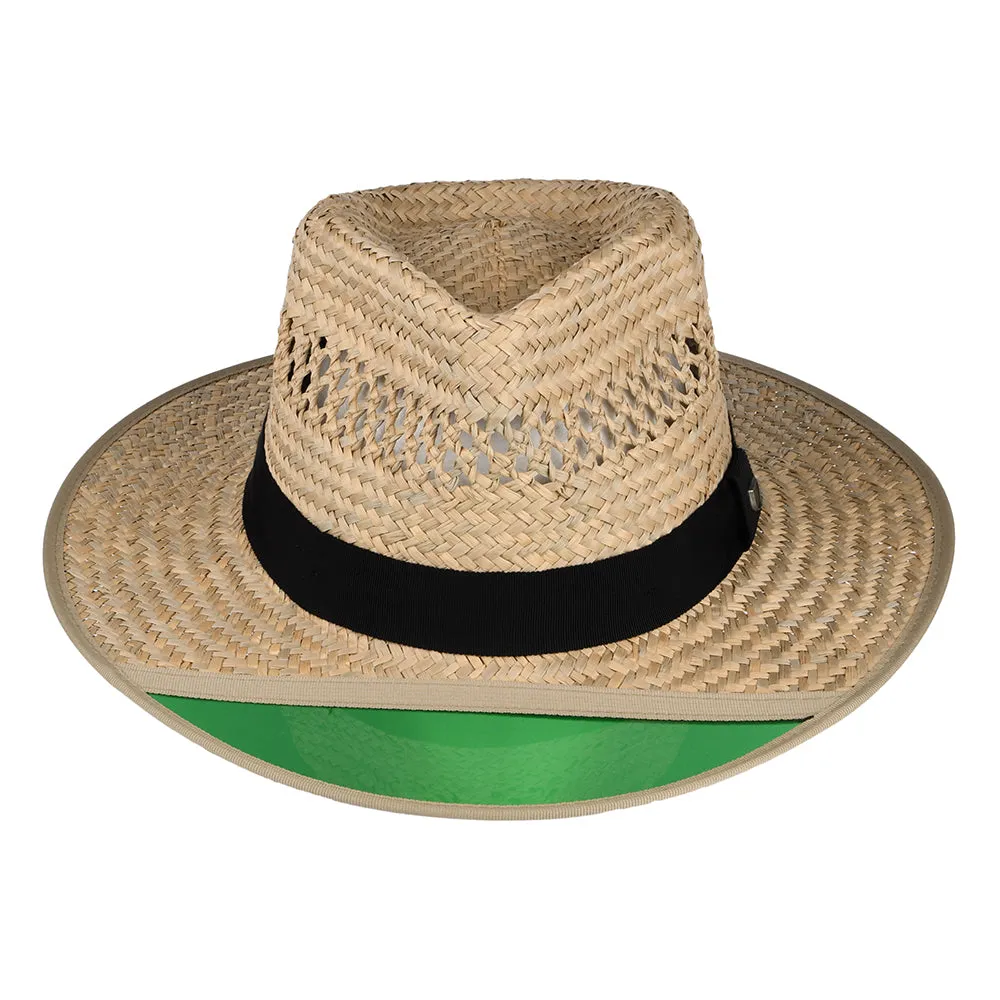 Brixton Hats Hunter Straw Fedora Hat - Tan