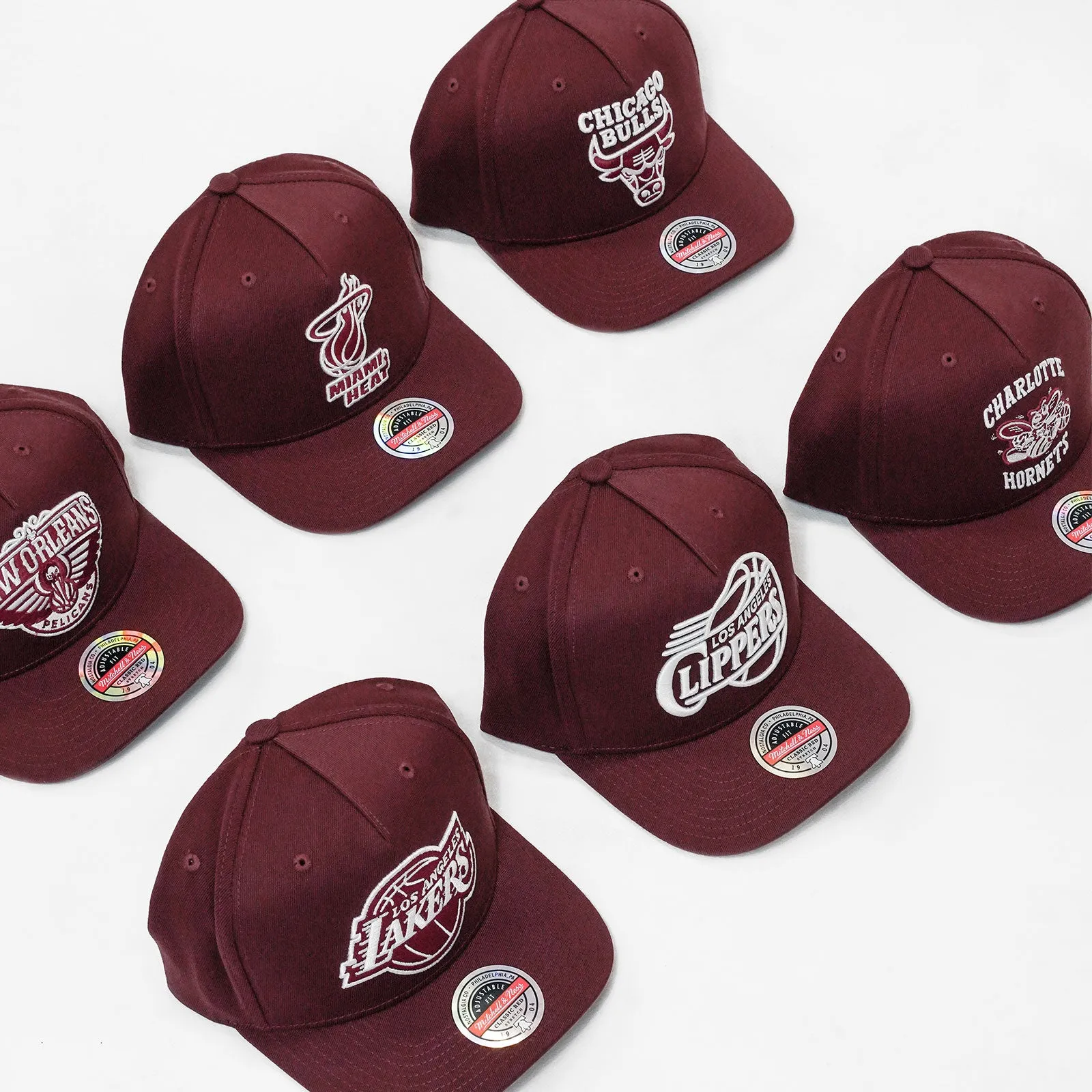 Chicago Bulls Crimson Panel Snapback - Burgundy