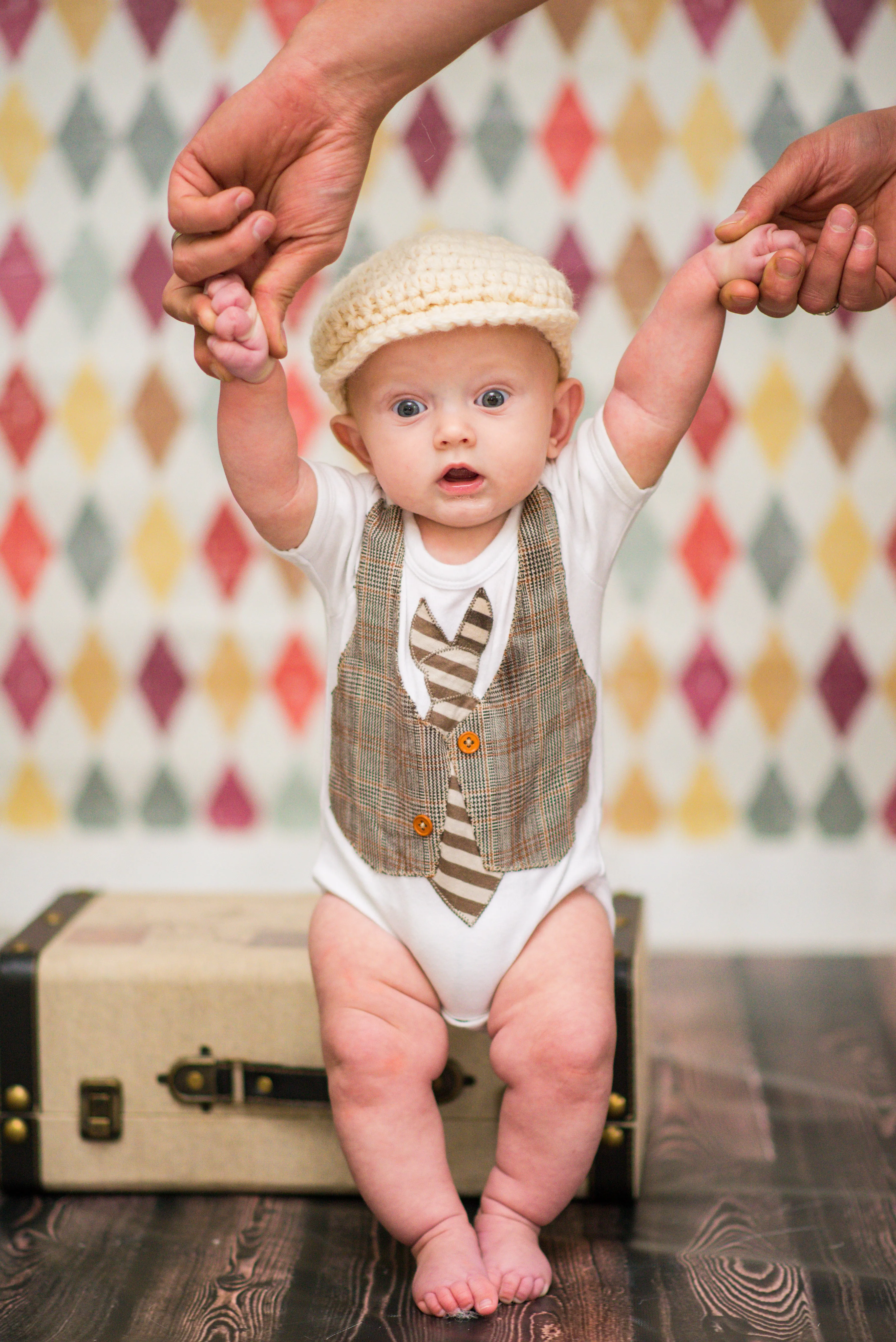 Cream Irish wool newsboy hat