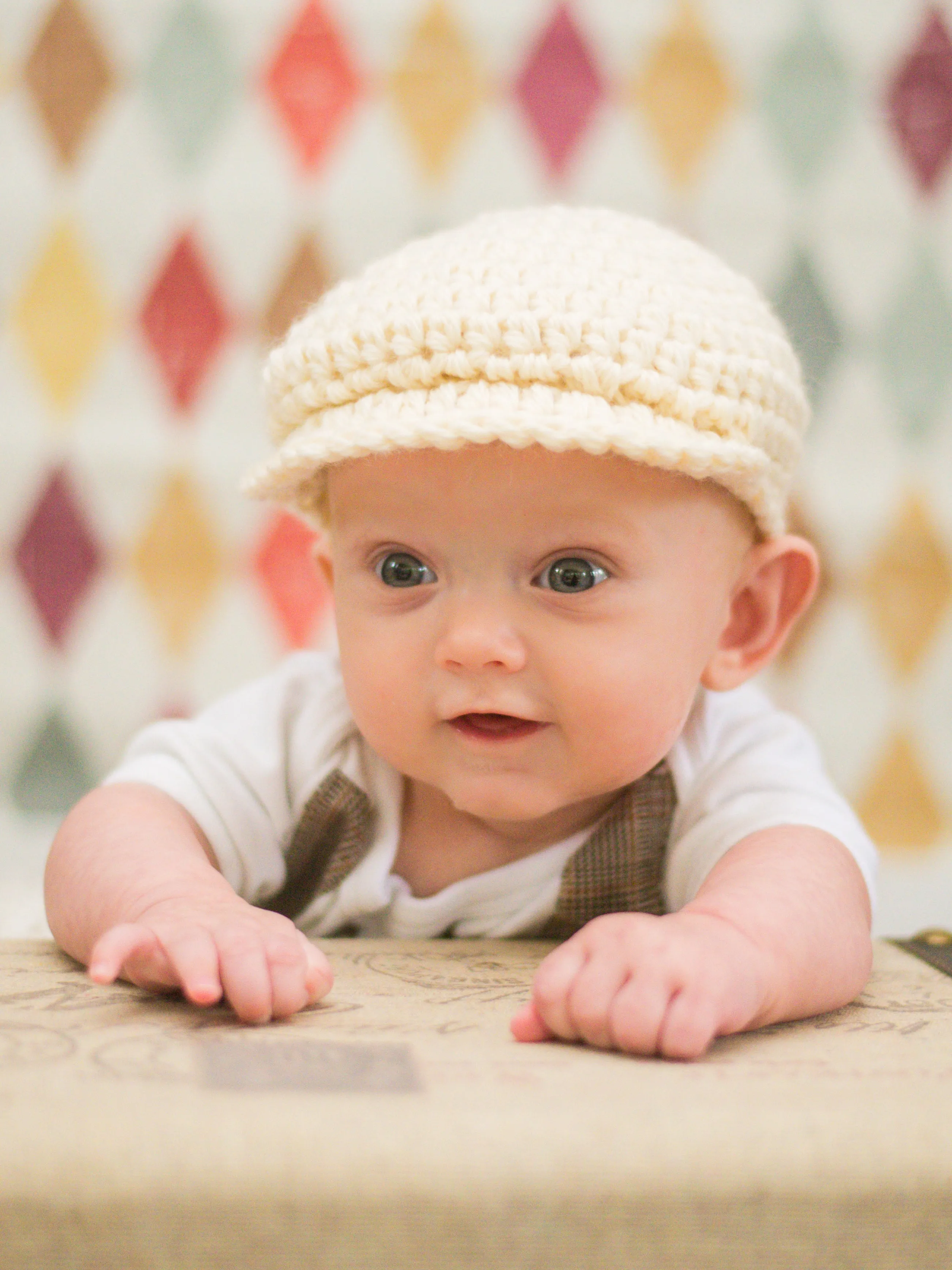 Cream Irish wool newsboy hat