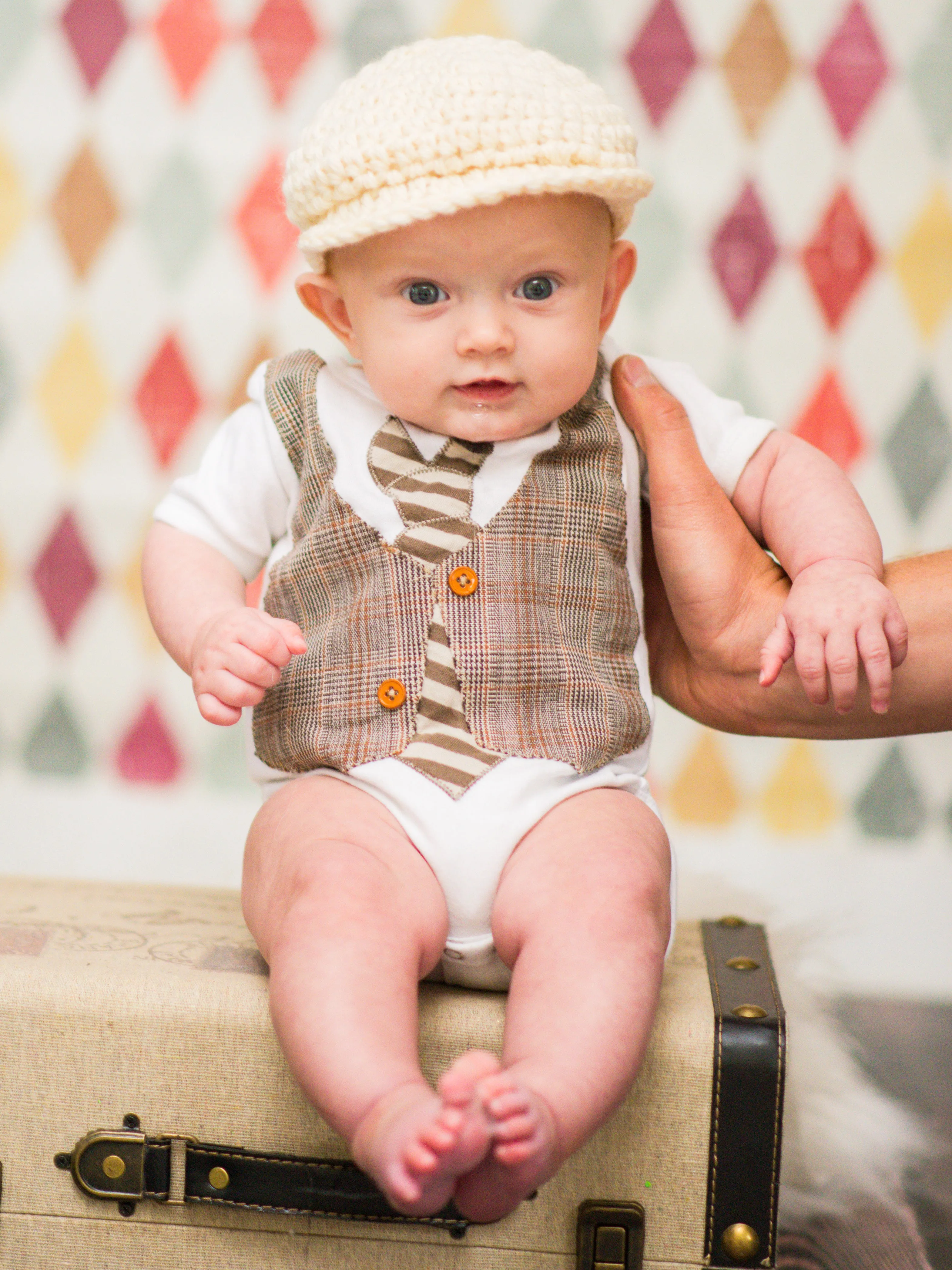 Cream Irish wool newsboy hat