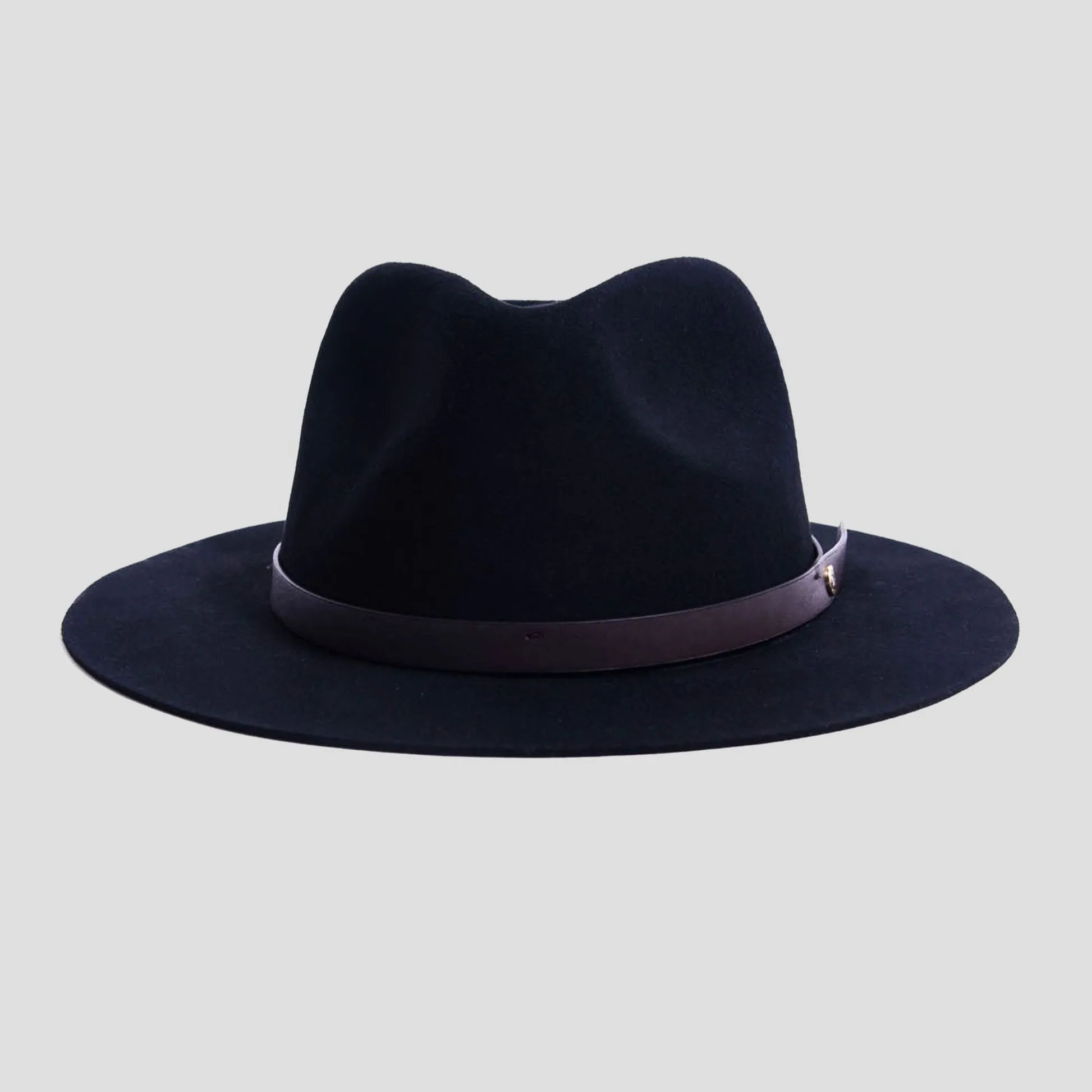 Dapper Men's Felt Fedora Hat – Dark Grey