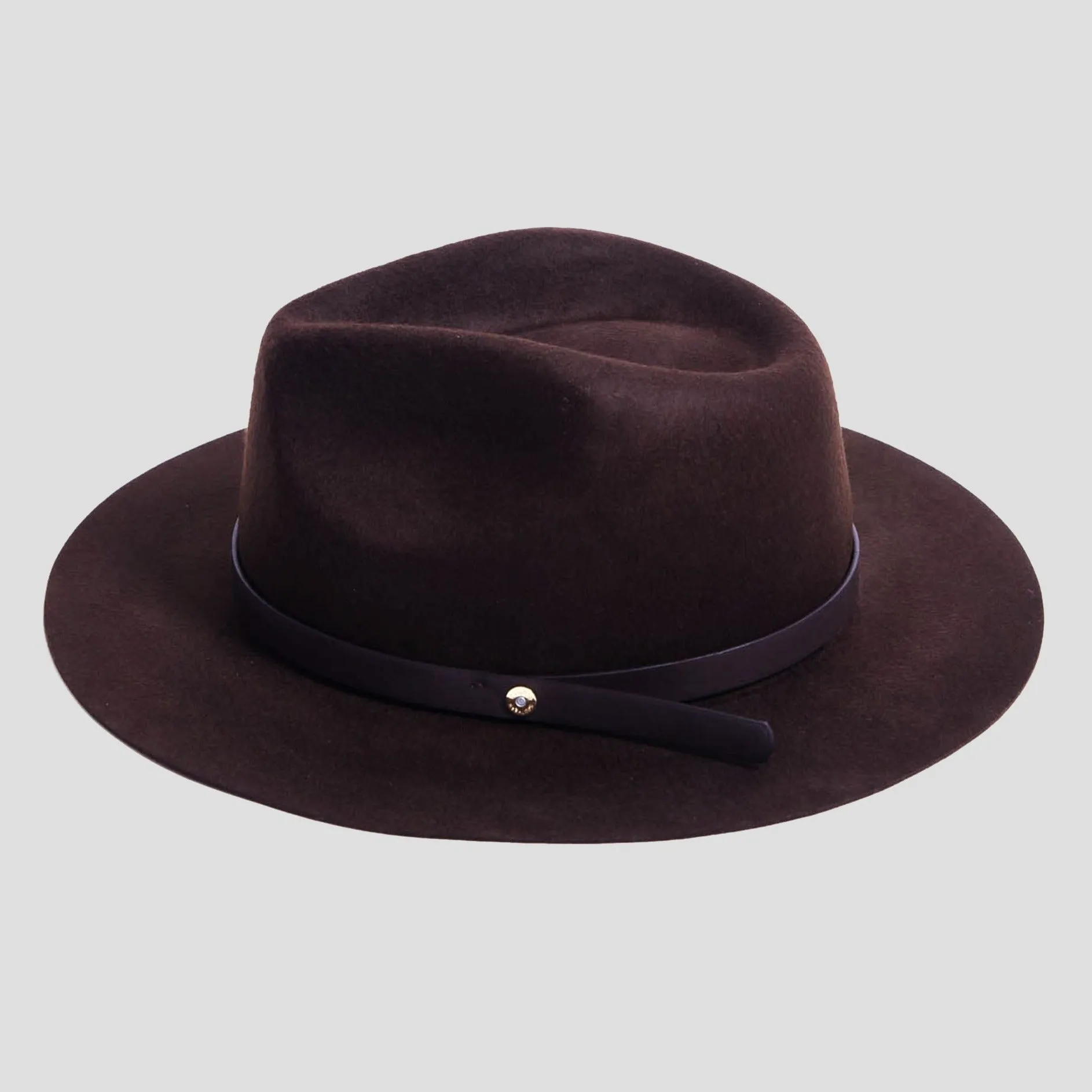 Dapper Men's Felt Fedora Hat – Dark Grey