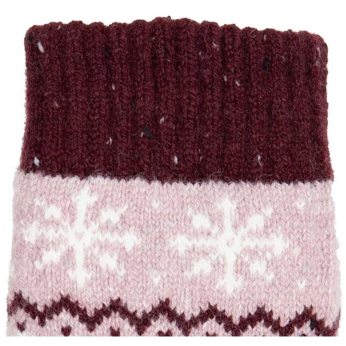 Dents Fair Isle Jacquard Design Knitted Gloves - Lilac