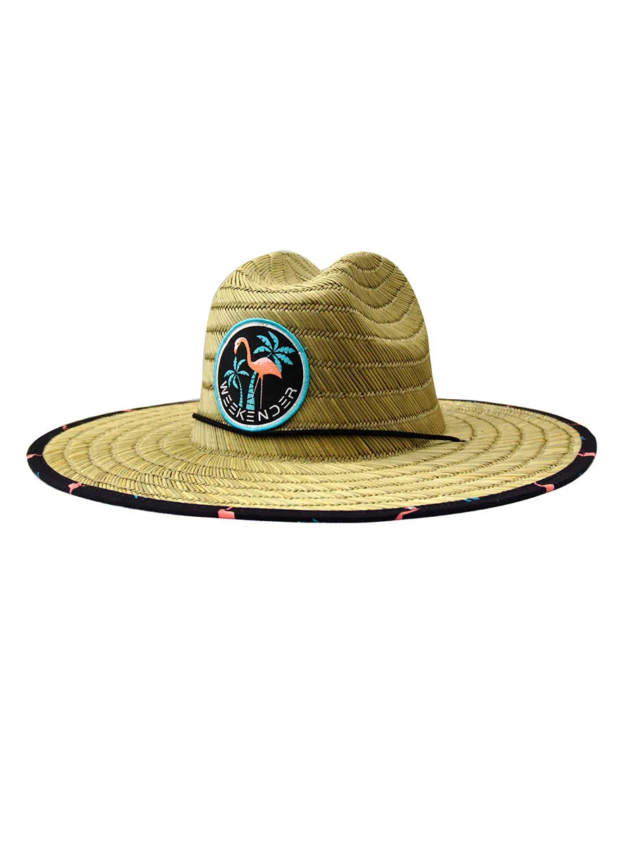 Flamingo Palms Straw Hat