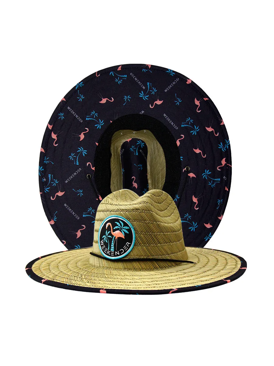 Flamingo Palms Straw Hat