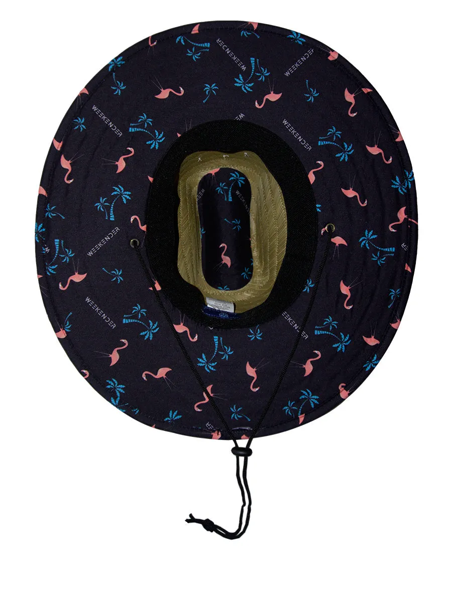 Flamingo Palms Straw Hat