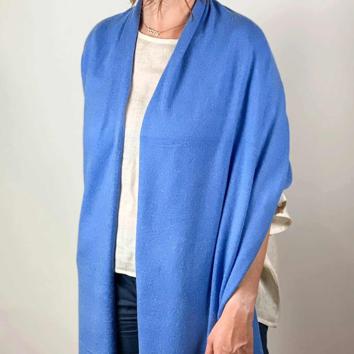 Gigi Cashmere Wrap - Periwinkle