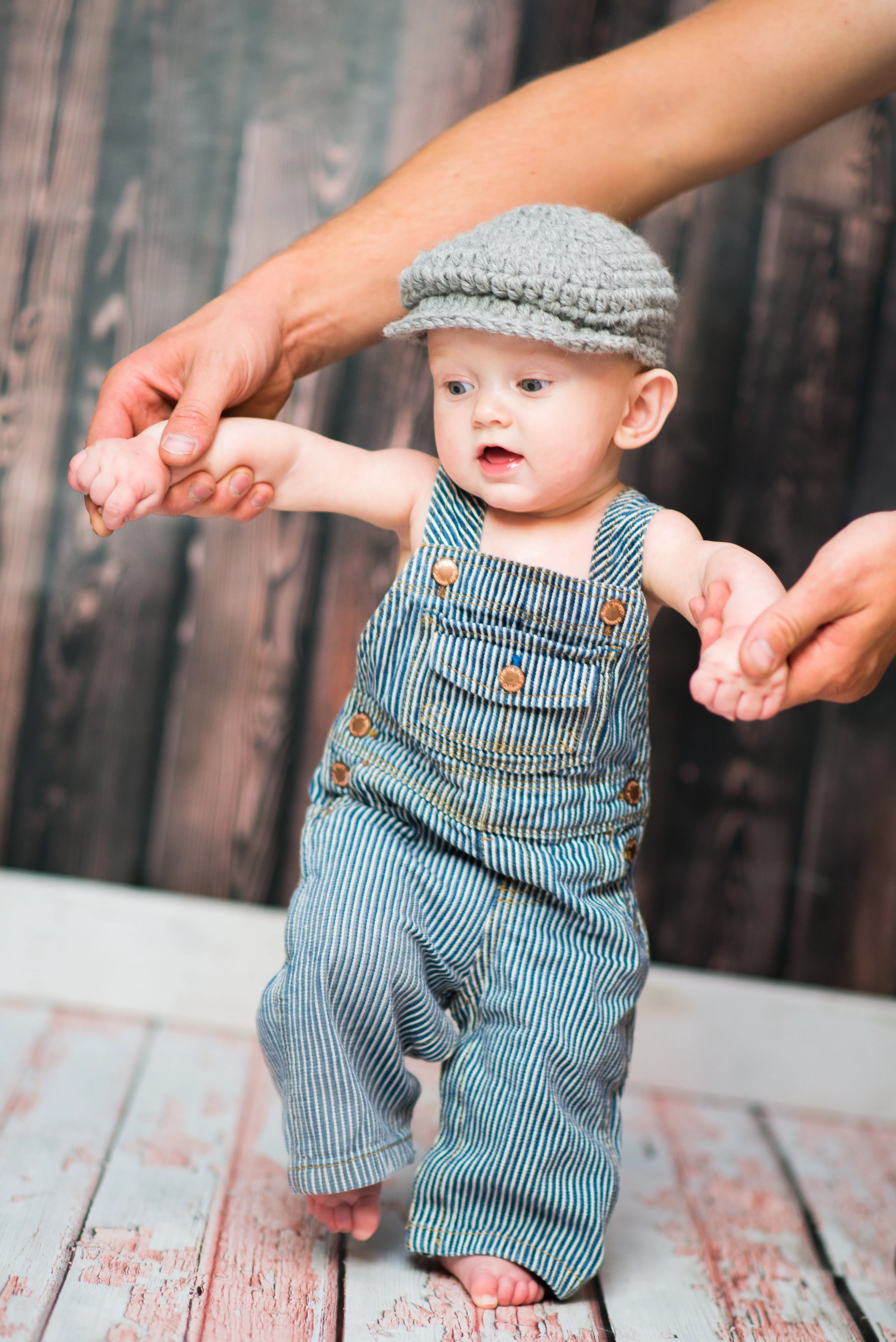 Gray Irish wool newsboy hat