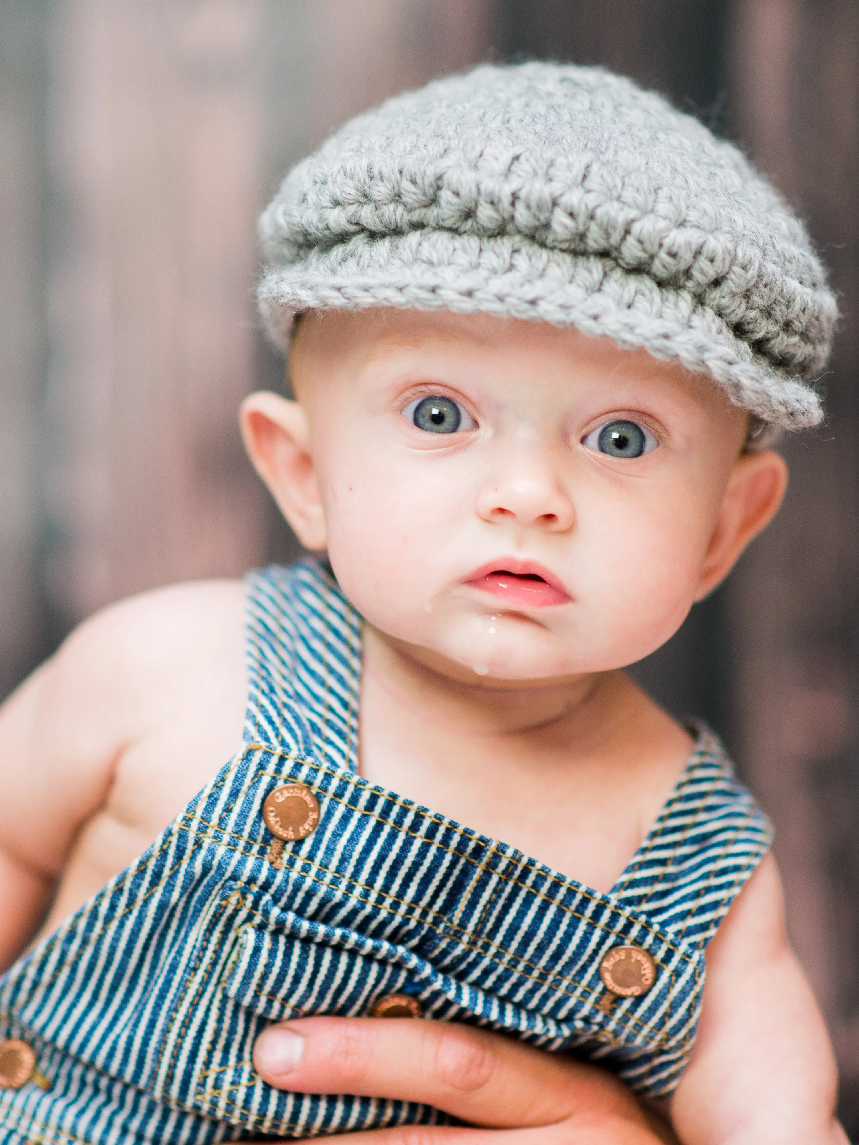 Gray Irish wool newsboy hat