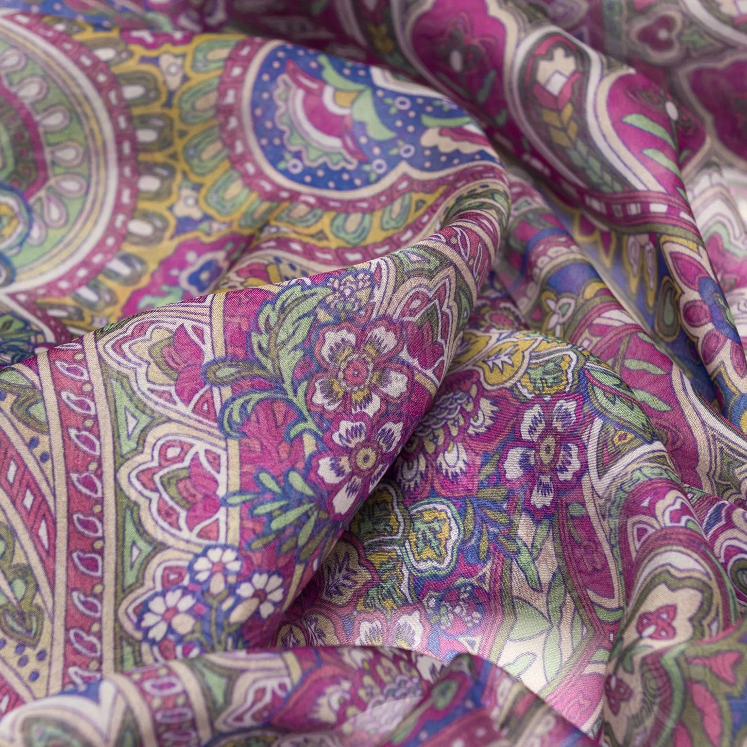 Helena - Large Silk Scarf - Pink