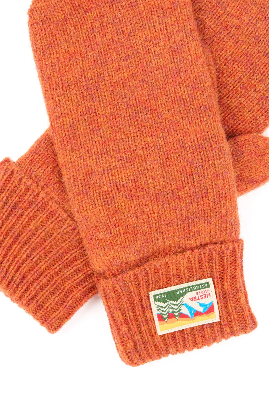 Hestra Raggwool Mitts - Brick red