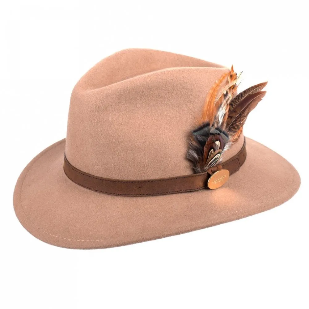 Hicks & Brown Suffolk Fedora Bronze Side Feather