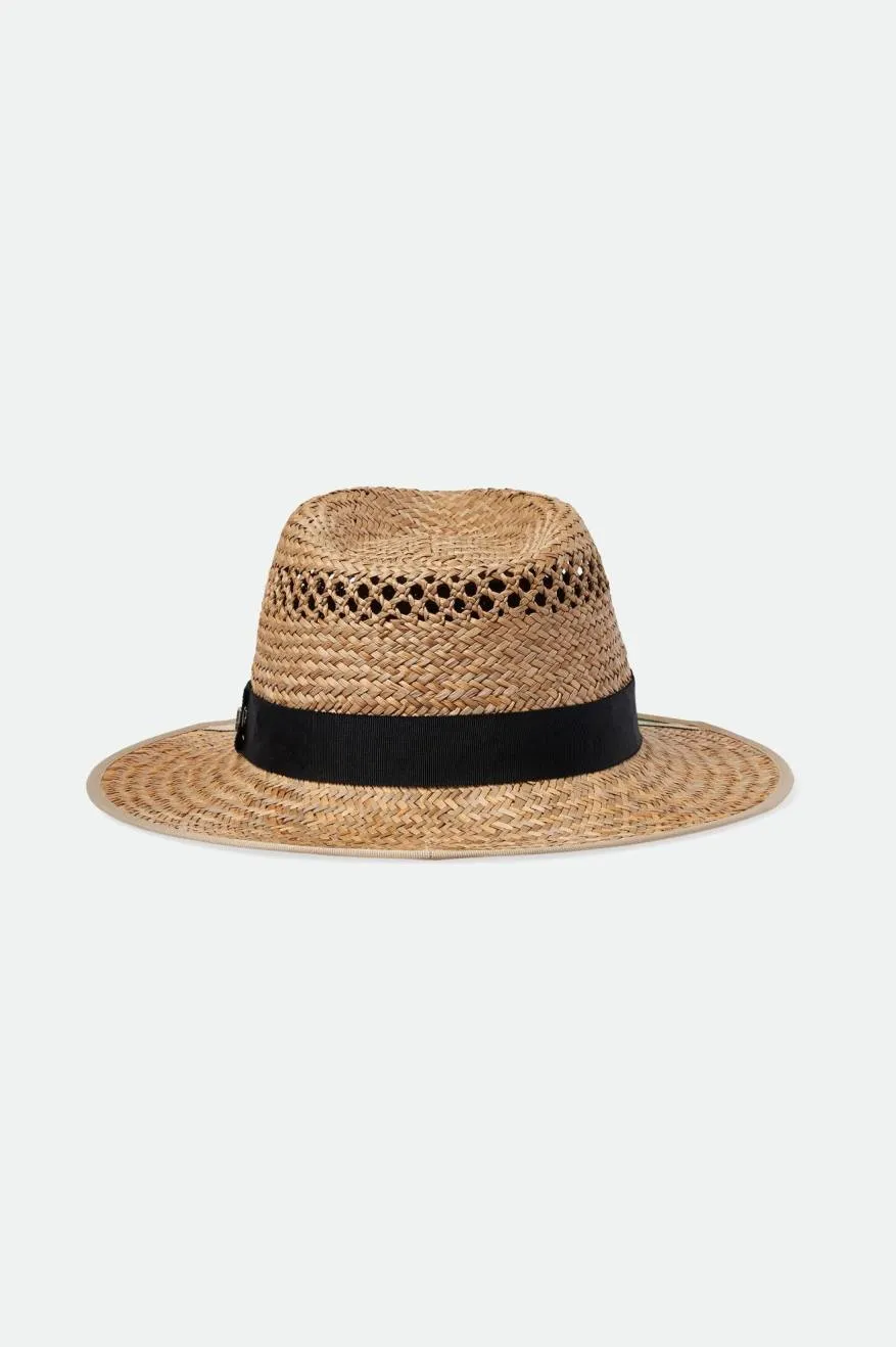 Hunter Straw Fedora - Tan