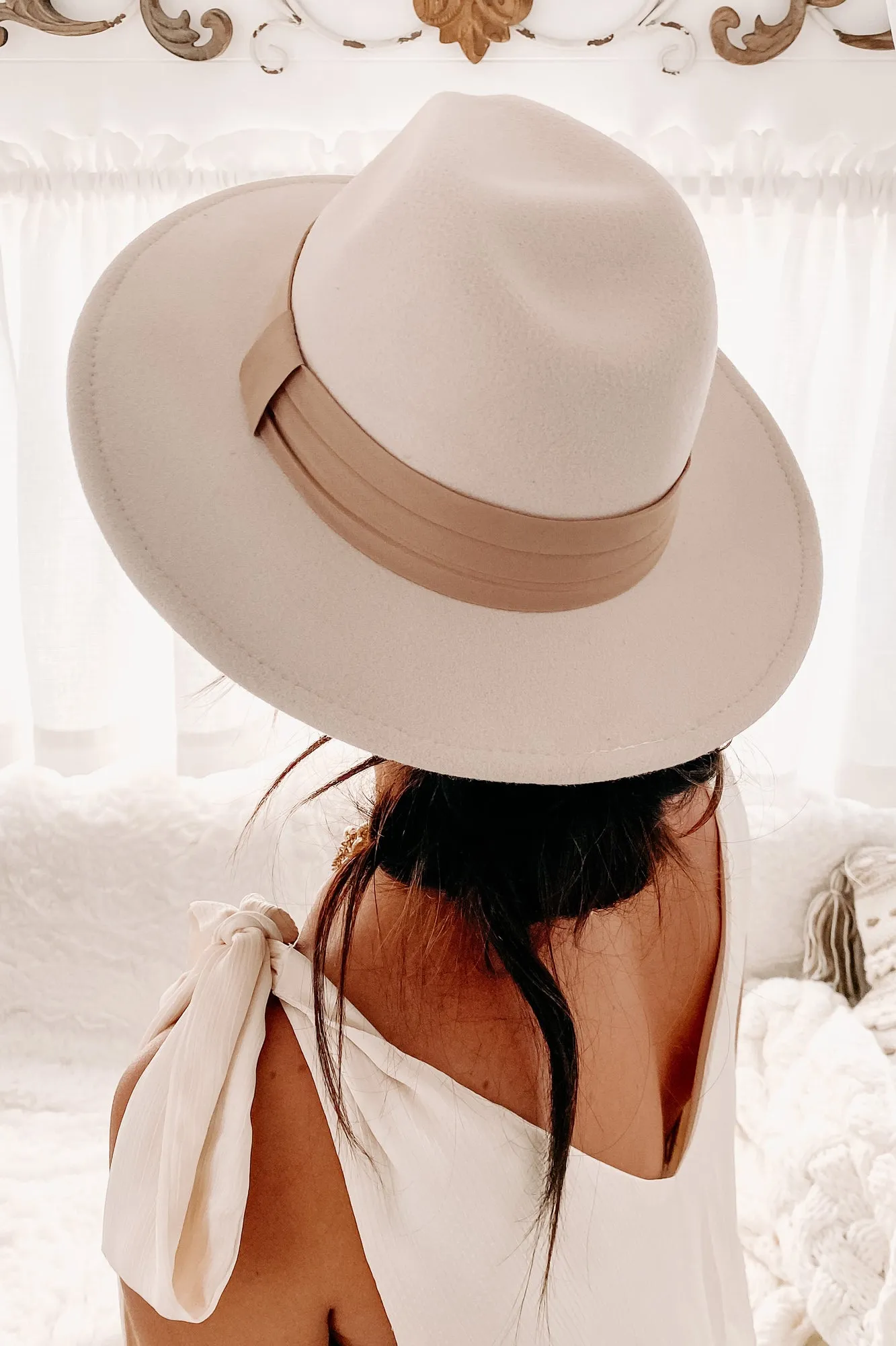 Joy Seeker Felt Fedora Hat (Ivory)