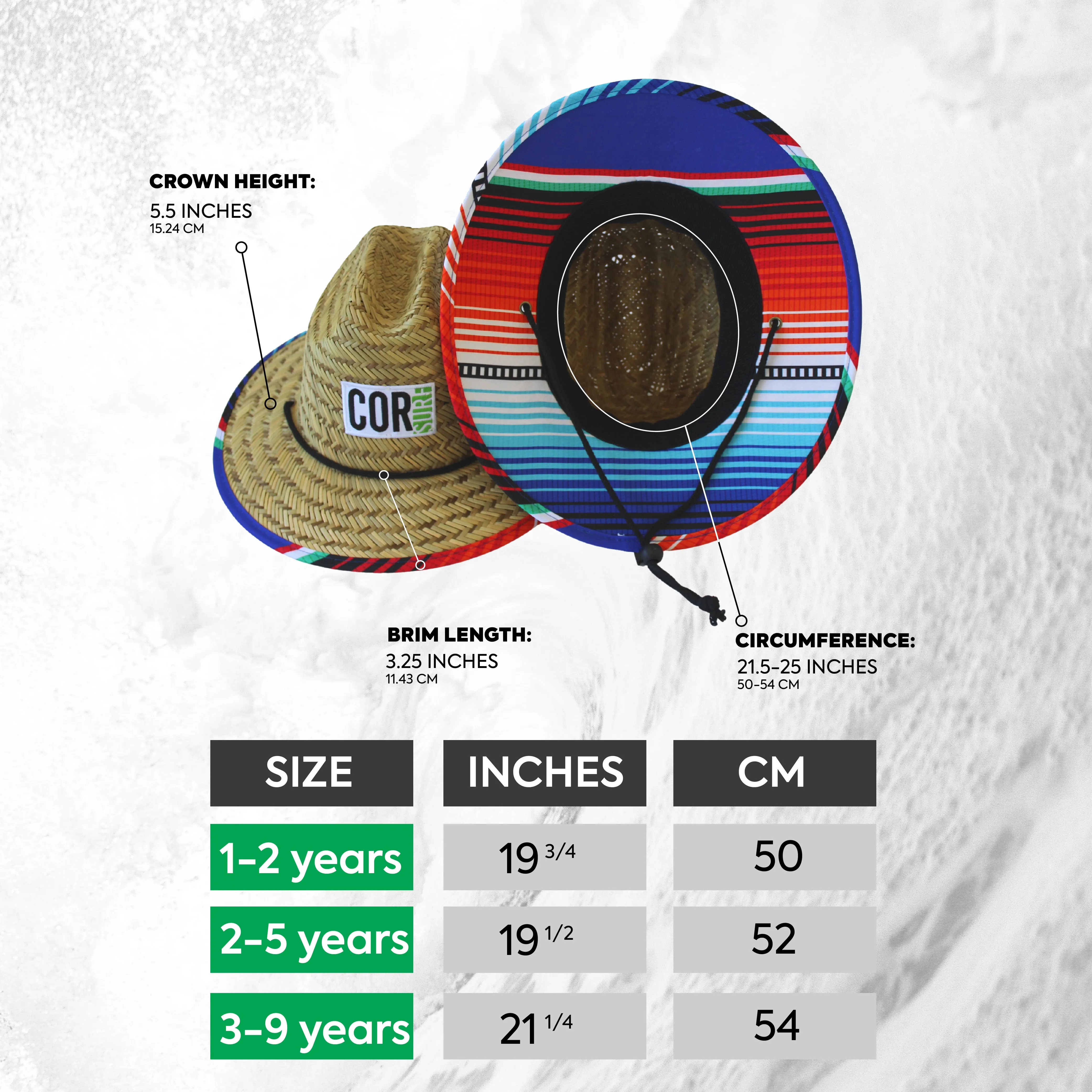 Kids Straw Hat Summer Beach Hat for Boys and Girls - Sarape