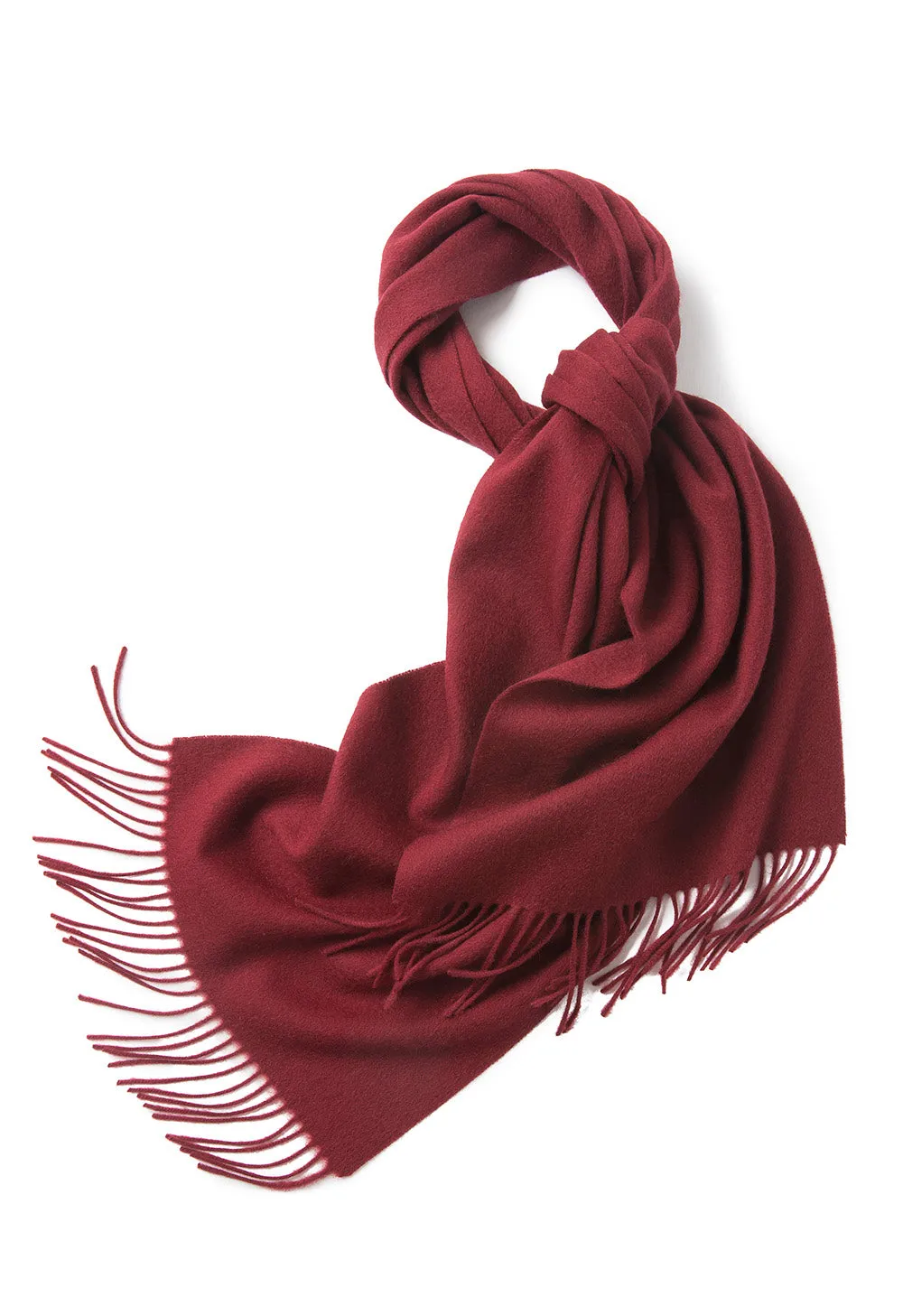 Lambswool Scarf Woven Plain Bordeaux