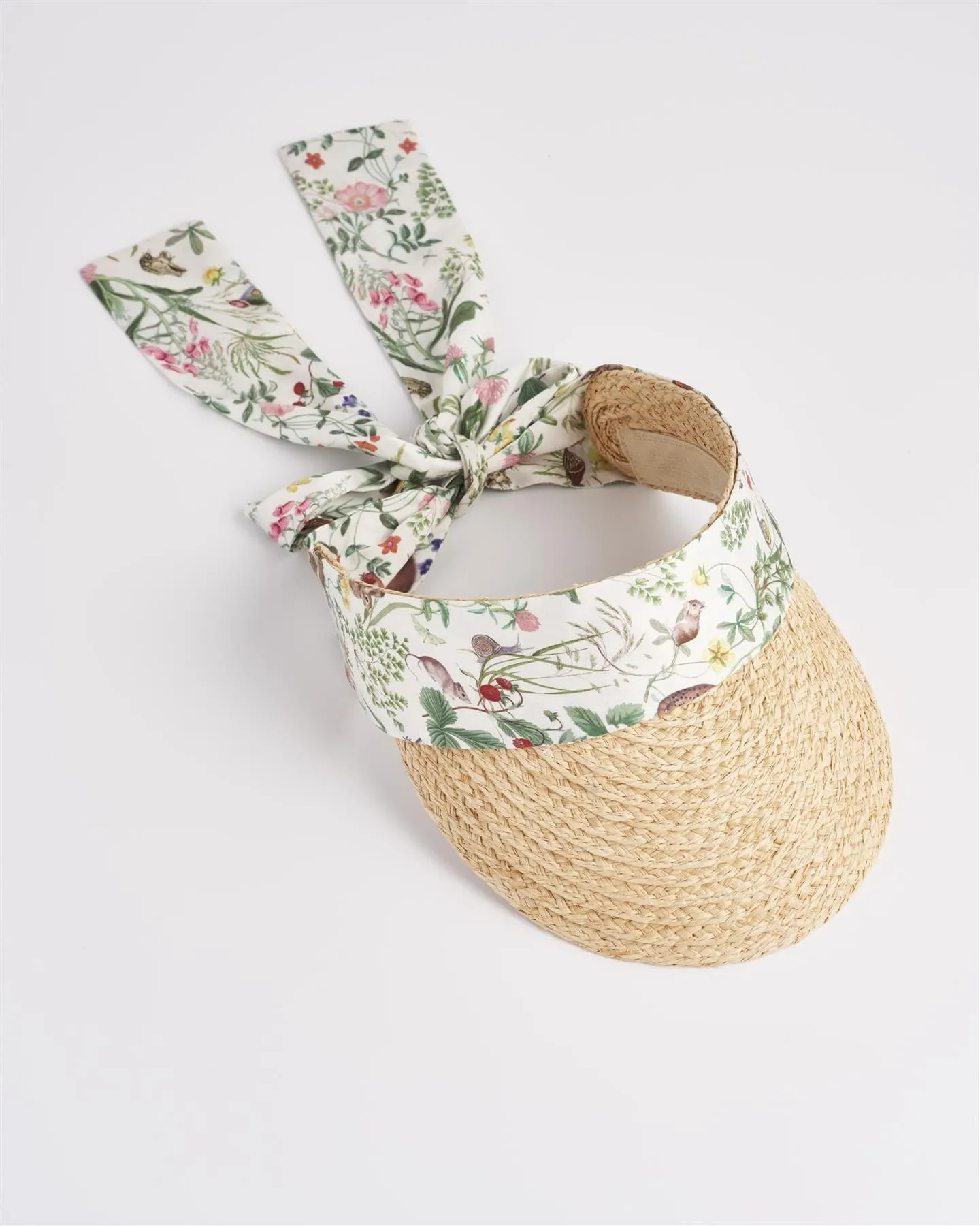 Meadow Creature Ivory Raffia Visor