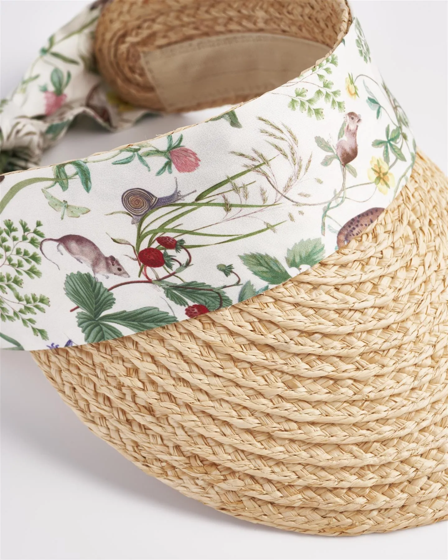 Meadow Creature Ivory Raffia Visor