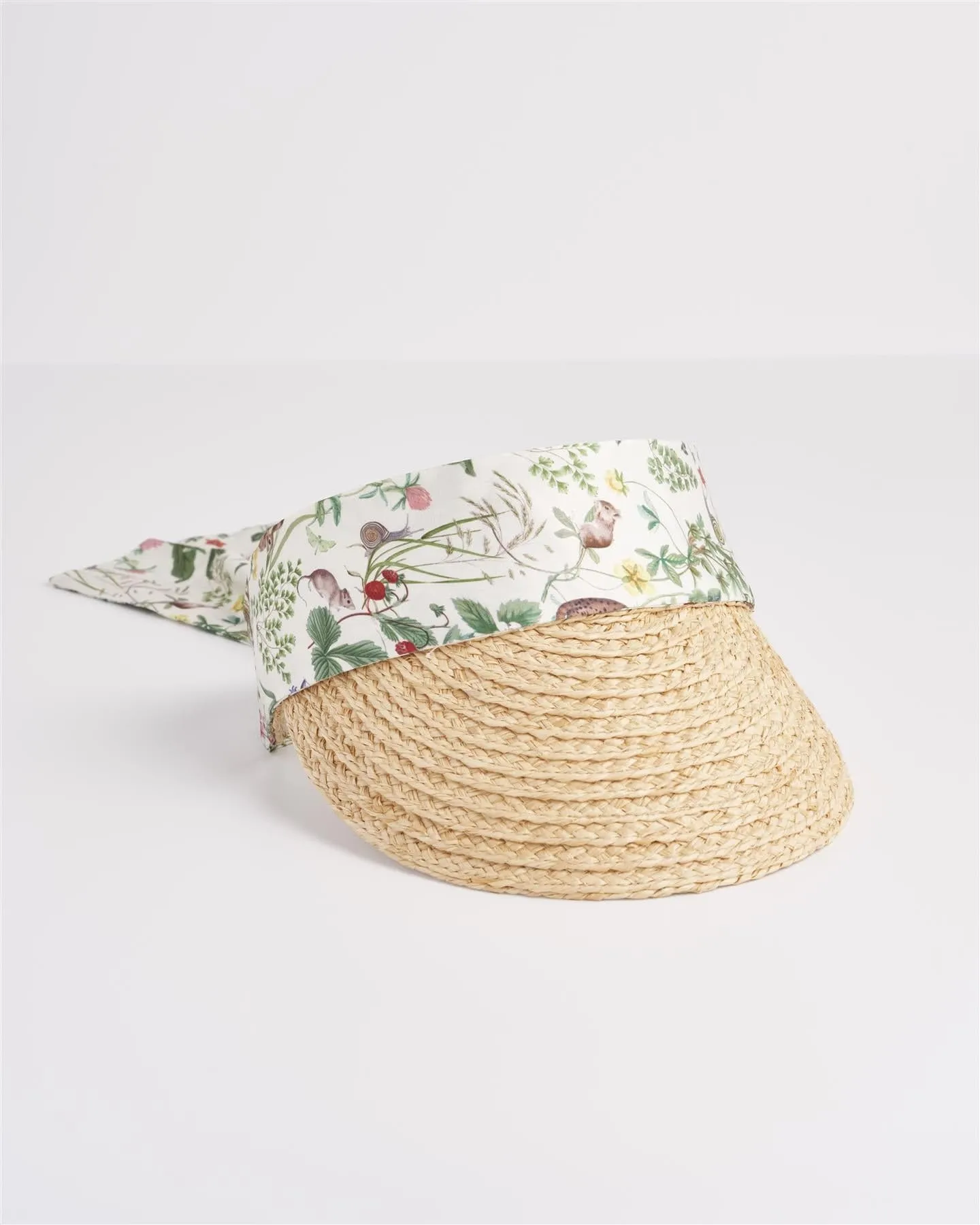 Meadow Creature Ivory Raffia Visor