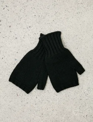 MHL Chunky Fingerless Glove British Merino Black