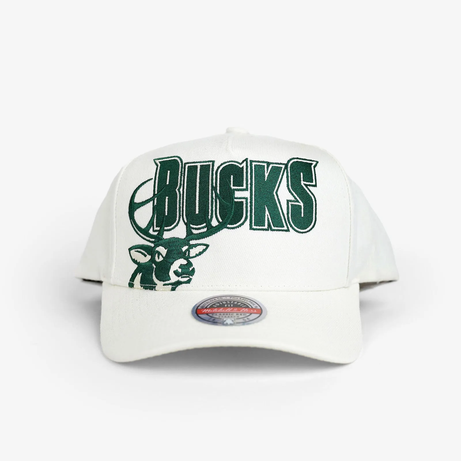 Milwaukee Bucks Deer Arch Classic Redline Snapback - Unbleached