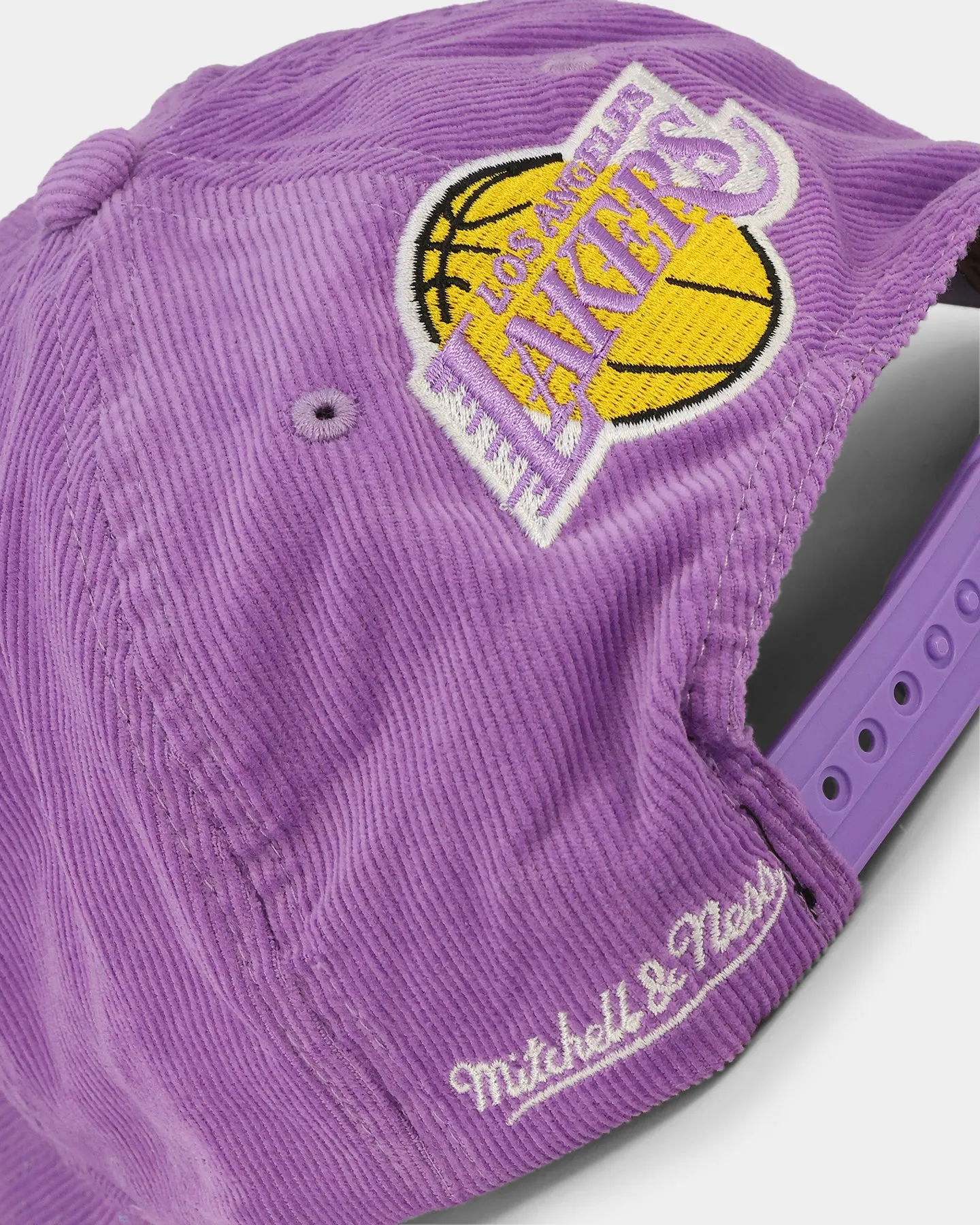 Mitchell & Ness Los Angeles Lakers 'Cord Arch' Dad Snapback Lilac