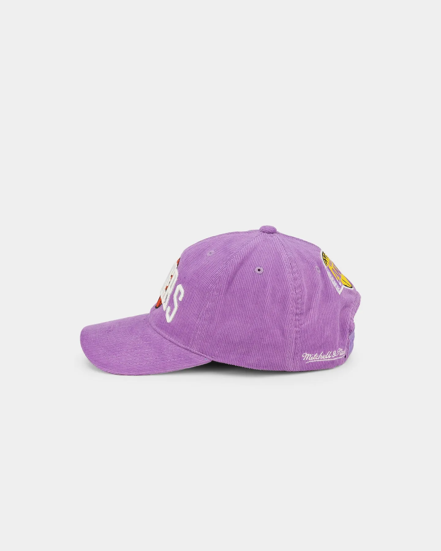 Mitchell & Ness Los Angeles Lakers 'Cord Arch' Dad Snapback Lilac