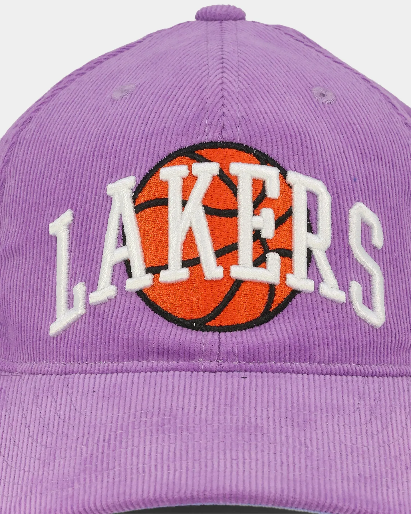 Mitchell & Ness Los Angeles Lakers 'Cord Arch' Dad Snapback Lilac