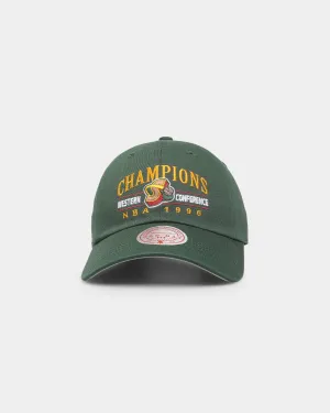 Mitchell & Ness Seattle Sonics '1996 Champions' Dad Hat Strapback Faded Green