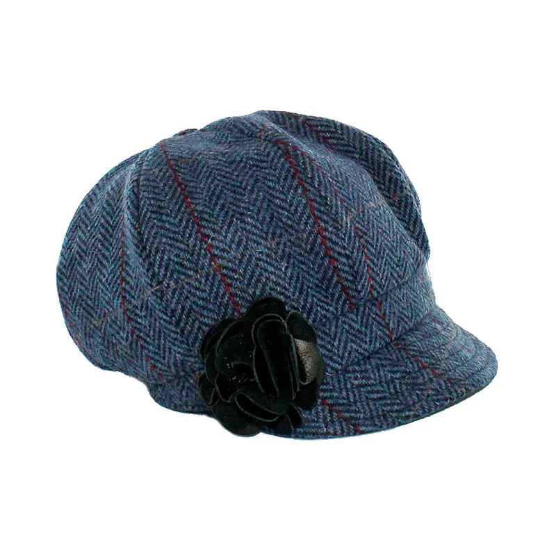 Newsboy Hat - Navy Herringbone