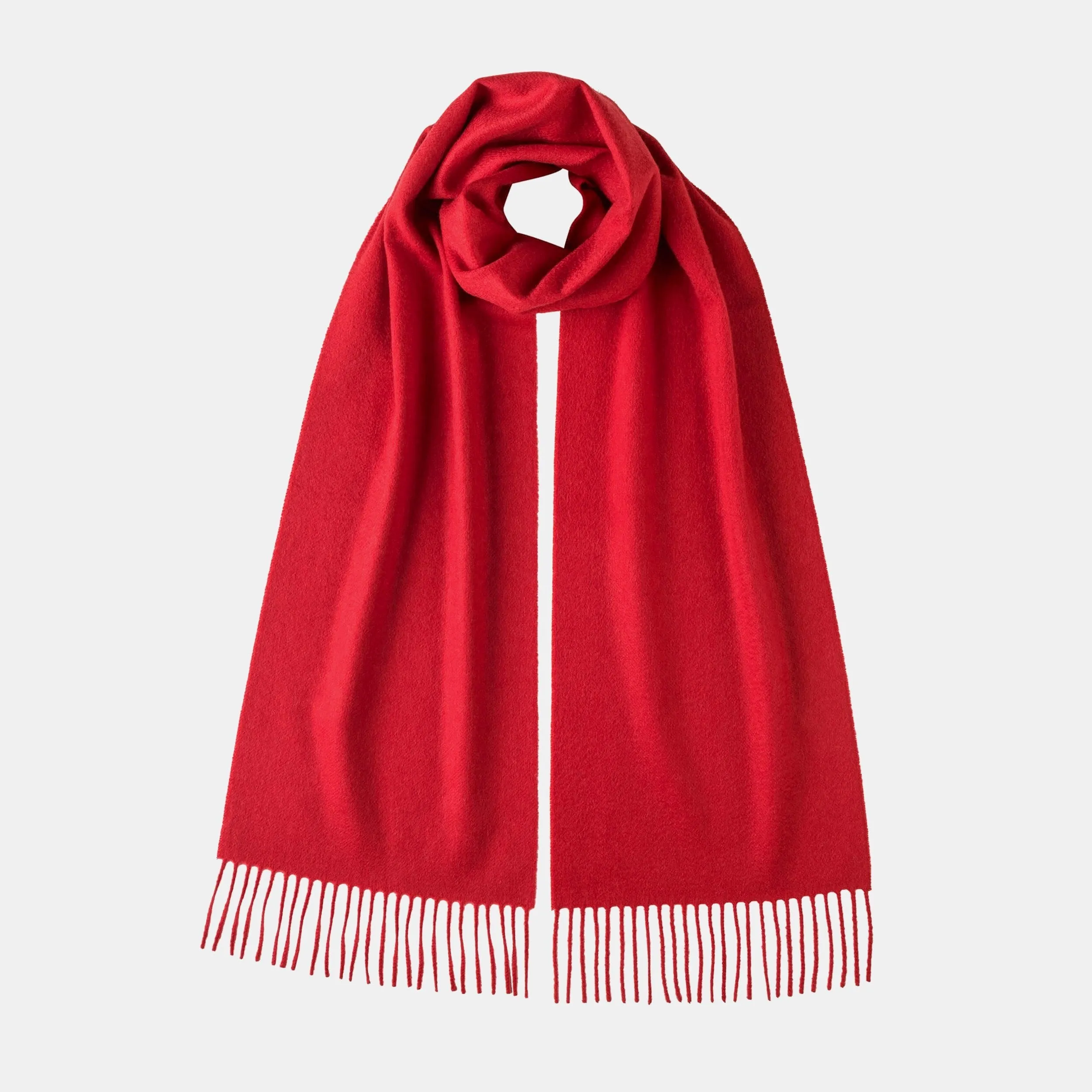 Oversized  Cashmere Scarf, Red