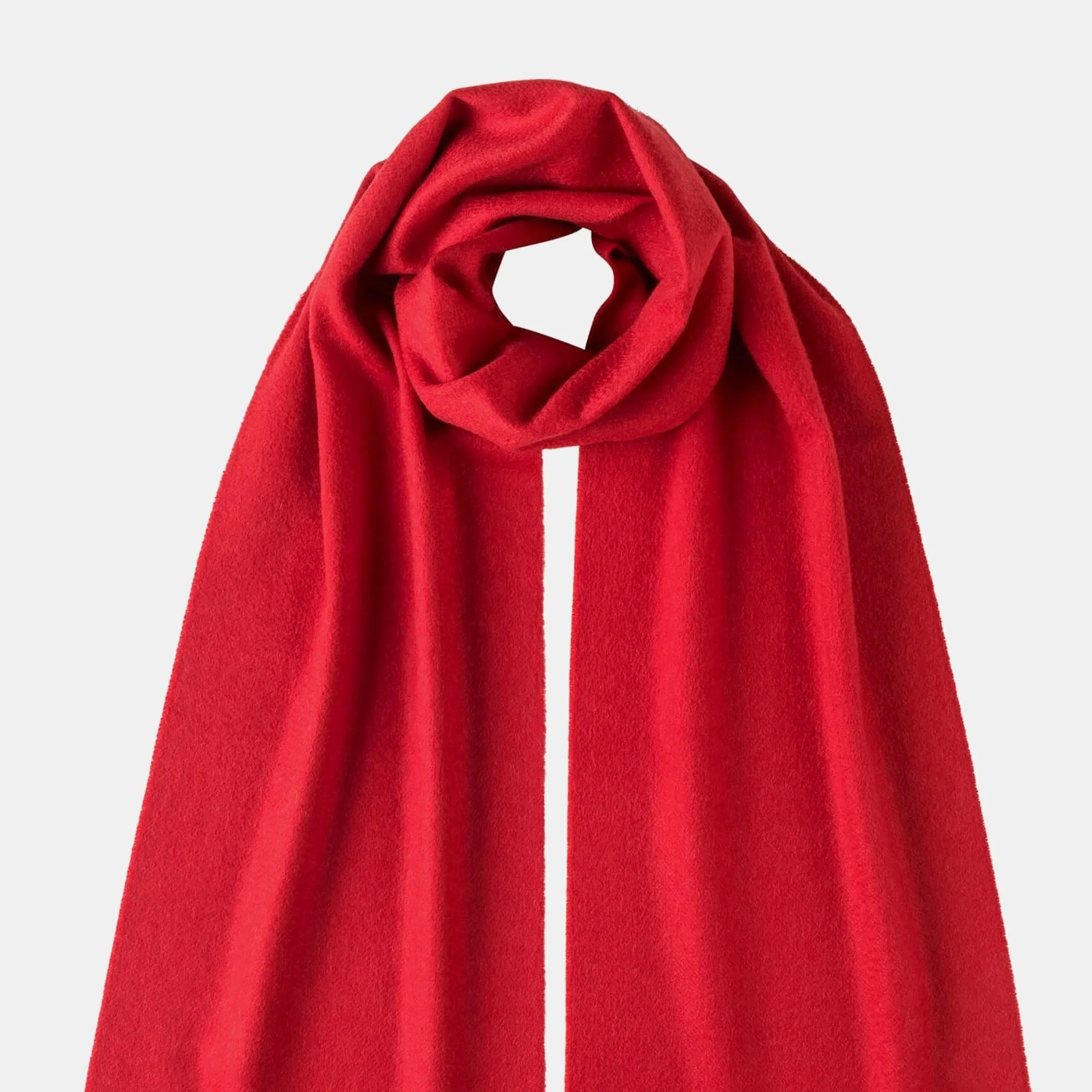 Oversized  Cashmere Scarf, Red