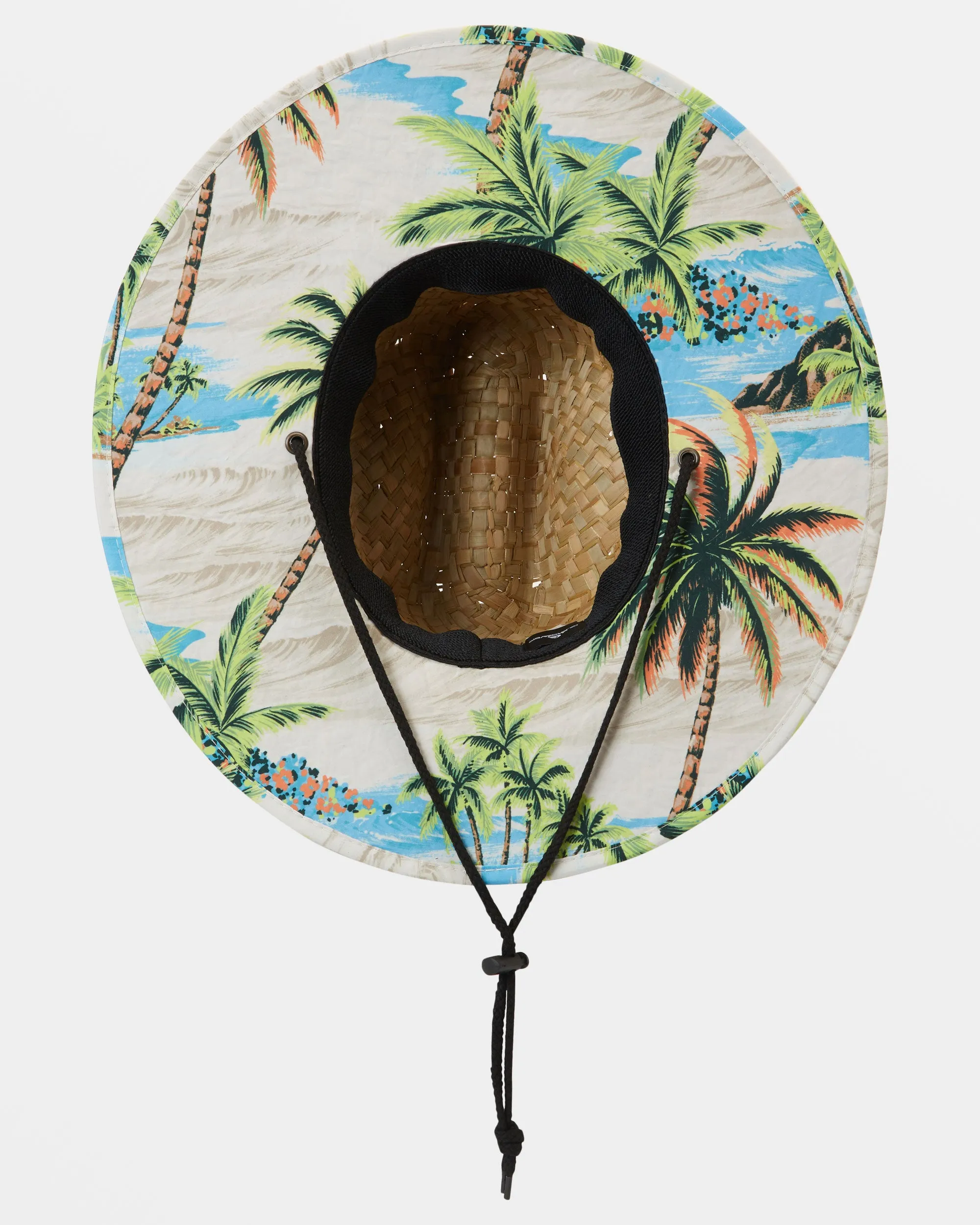 Pierside Print Sun Hat - Black/Black