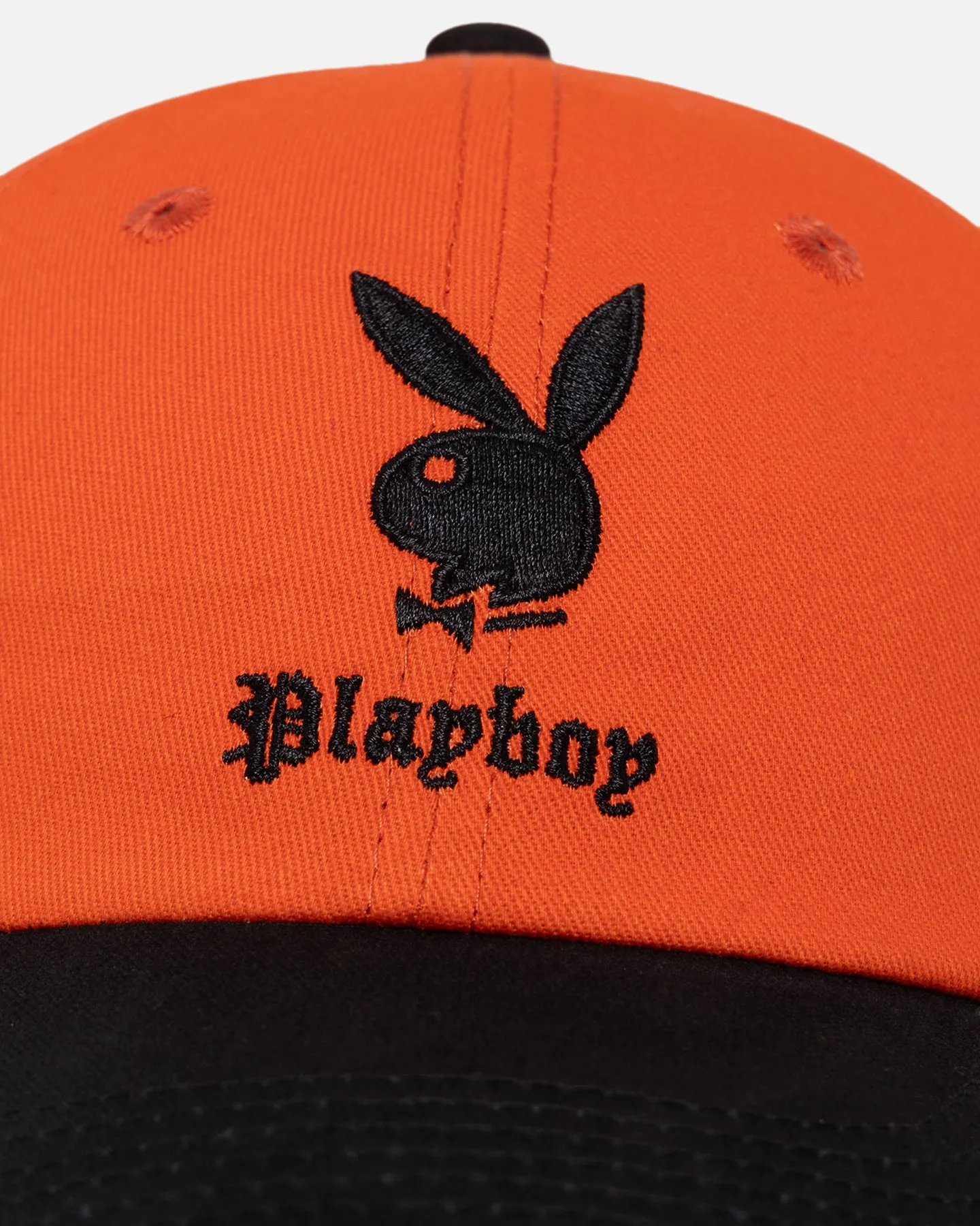 Playboy Bunny Gothic Dad Cap Orange/Black