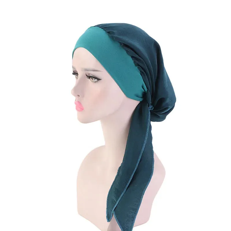 Pre-Tied Chiffon Floral Hijab Headscarf for Muslim Women