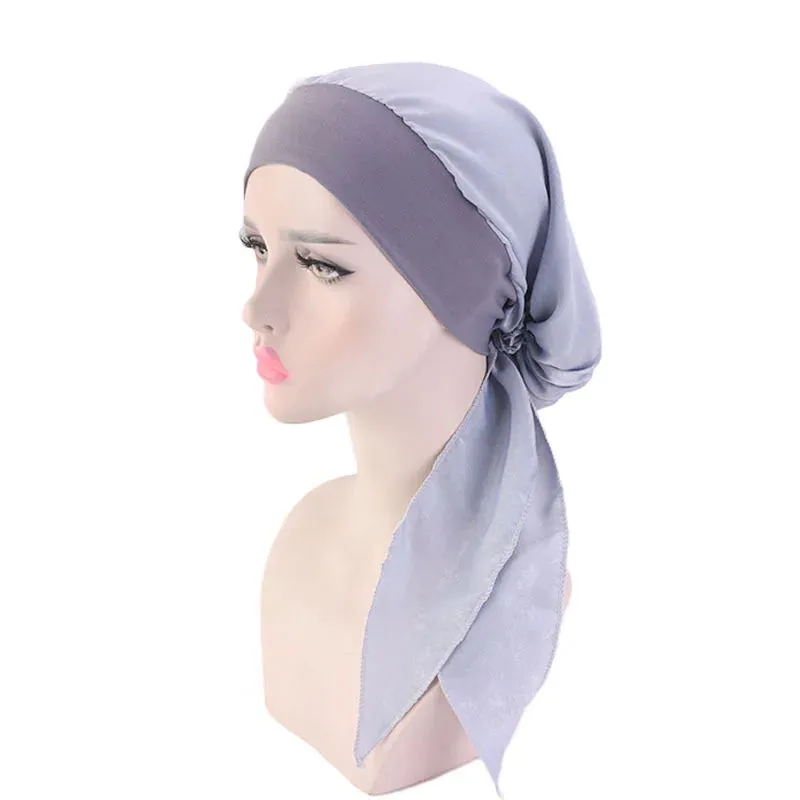 Pre-Tied Chiffon Floral Hijab Headscarf for Muslim Women