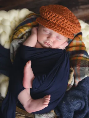 Pumpkin Irish wool newsboy hat