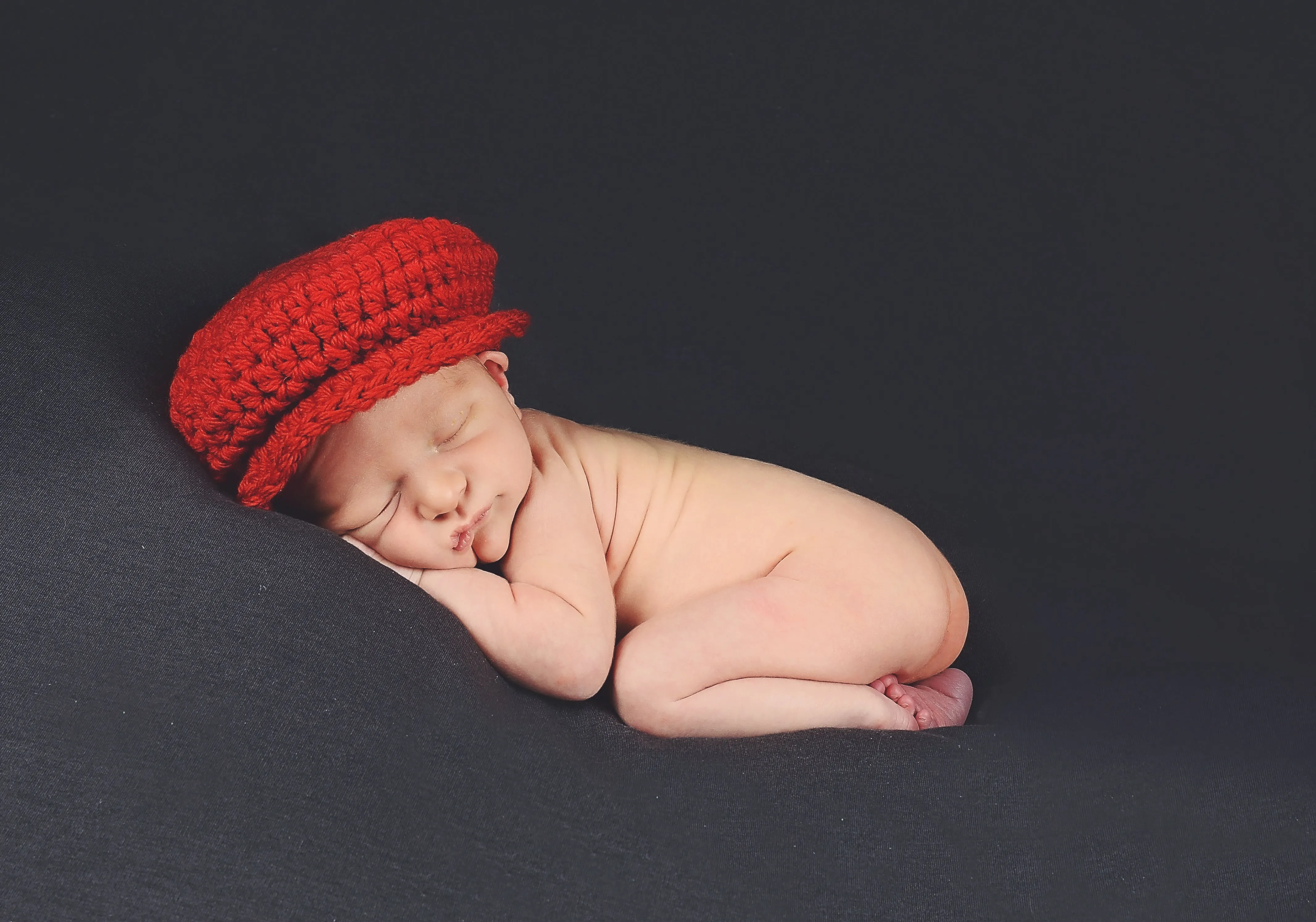 Red Irish wool newsboy hat