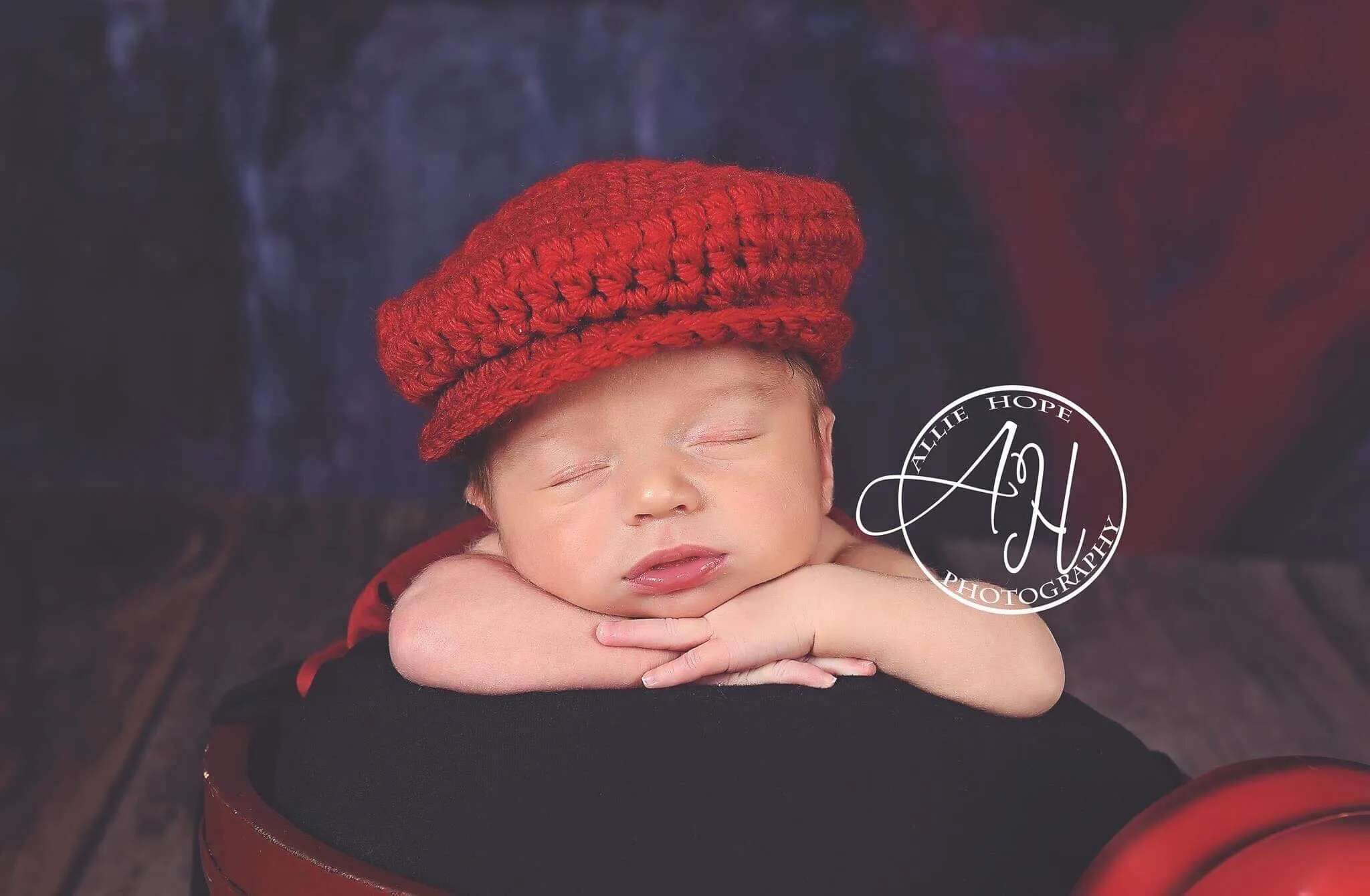 Red Irish wool newsboy hat