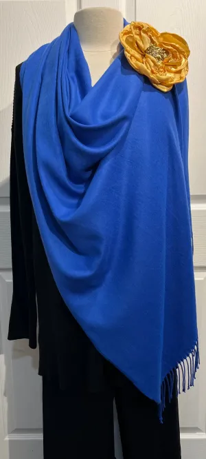 Royal Blue 100% Cashmere Restaurant Wrap/Scarf