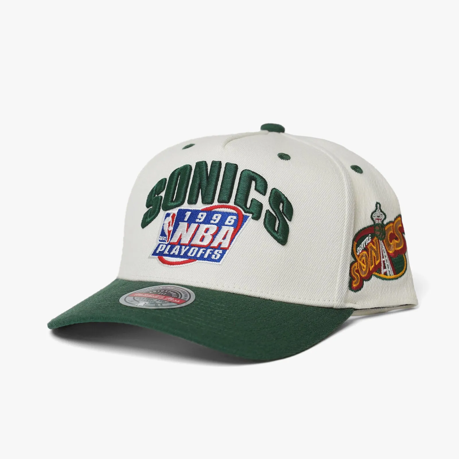 Seattle Supersonics 1996 Playoffs Classic Redline Snapback - Off White