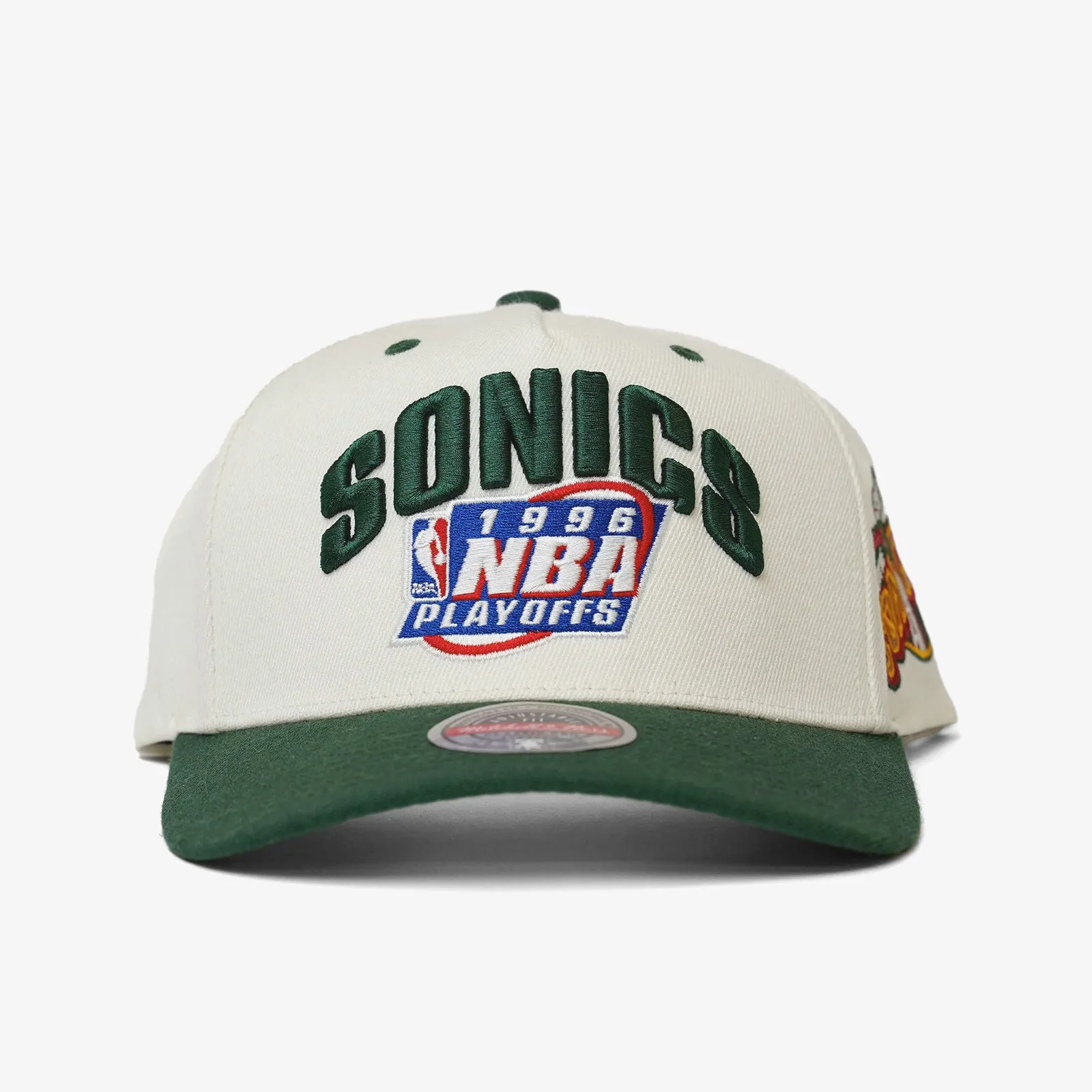 Seattle Supersonics 1996 Playoffs Classic Redline Snapback - Off White