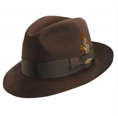 Stacy Adams Cleveland Premium Wool Center Dent Fedora